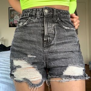 Zara high waist jeans shorts